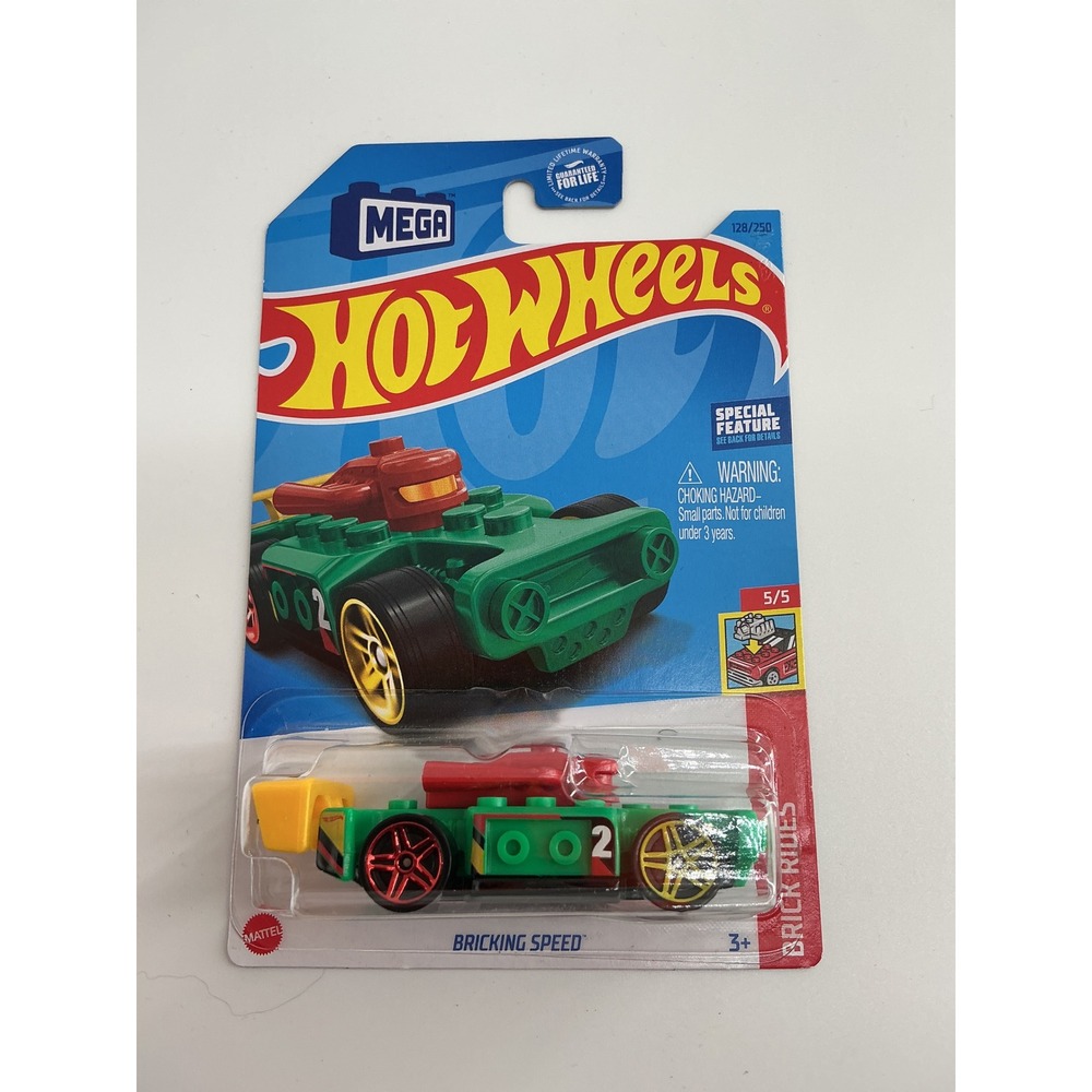 Hot Wheels Mega Bricking Speed Green Brick Rides 5/5 Mega 128/250 HKH17-M9C0E
